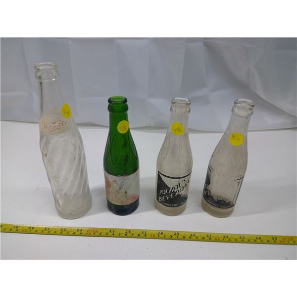 4 Vintage Bottles - Pepsi and Pachal's
