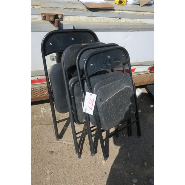 4 Fold Out Metal Chairs
