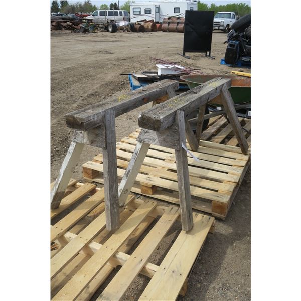 2 Home made Saw Horses - 4ft. Long x 26" Tall