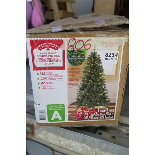 6.5ft Pre-Lit Artificial Tree