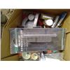Image 4 : Box of Misc. Items - Mirror, Angle Rulers, 5 Piece Hole Saw Set