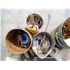 Image 4 : 4 Buckets of Misc. Items - Locks Tire Gauge, Pipe Joints