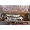 Image 4 : Steel Toolbox w/ Wrenches 6x6x19H"