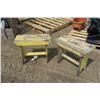 Image 3 : 2 Wooden Stools - 20x9x17H"