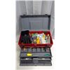 Image 4 : Red & Grey plano fishing box + tackle contents