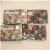 Image 2 : (2) NIB Vintage Eaton Christmas Holly Berry Cluster Set, 5 clusters of 7 bulbs red