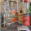 Image 2 : Lot of 15 miniature bottles clear brown green some with lids scotch liquor jagermeister