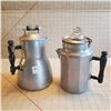 Image 1 : Lot of 2 vintage aluminium Coffee Tea pot