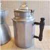 Image 3 : Lot of 2 vintage aluminium Coffee Tea pot