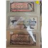Image 3 : Lot of 6 Canadian bills - 1954 $2.00, 1986 $5.00, 1954 $10.00, 1979 $20.00, 1988 $50.00, 1937 $100.0