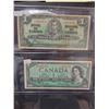 Image 2 : Lot of 5 Canadian $1.00 bills - 1937, 1954 X2, 1967, 1973