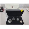Image 1 : 2004 Royal Canadian Mint 99.99% fine silver Arctic Fox coin set: 1 oz, 1/2 oz, 1/4 oz & 1/10th oz co