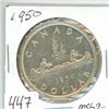 Image 1 : 1950 Canada $1.00 silver dollar