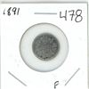 Image 1 : 1891 Canada small 5¢ coin