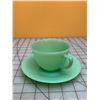 Image 2 : JADEITE ANCHOR HOCKING TEA CUP AND SAUCER