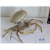 Image 2 : Rare, brass crab trinket holder.