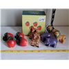 Image 1 : 2 sets of unique door/ drawer knobs/ pulls. Apples & Animals.