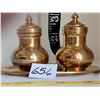 Image 2 : Solid brass salt & pepper shakers.
