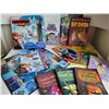 Image 1 : Game & book lot. Disney Frozen Monopoly Jr. Books include Batman, Bugs life, Bart Simpson, Star Wars