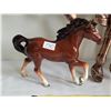 Image 2 : 1970's copper look heavy plastic Bucking Bronco Rider wall decor. Ceramic horse made in Japan.