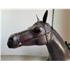 Image 4 : Large leather wrapped horse, 19” tall at head, 21” wide at nose.