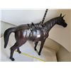 Image 6 : Large leather wrapped horse, 19” tall at head, 21” wide at nose.