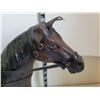 Image 6 : Leather wrapped horse figure standing 9” at back, 12” at head, 12” long at nose.