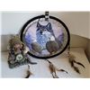 Image 1 : Native American statue & 3D eagle & wolf dream catcher.