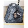 Image 1 : Carved & signed chalkware stone depicting a beautiful Native woman & her horse.