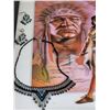 Image 3 : Beaded necklace & earring set with 3D photo of native american hunters.
