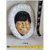 Image 1 : Vintage chalkware head of an Inuit man.