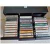 Image 2 : 6 drawer cassette music storage with 59 various artist cassettes.