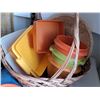 Image 3 : Vintage tupperware containers with lids, basket, tablecloth & clips, restaurant serving tray, 1960's