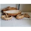 Image 1 : Ceramic Potato Covered bowl, Gravy or condiment potato bowls with spoon & ladle.