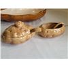 Image 2 : Ceramic Potato Covered bowl, Gravy or condiment potato bowls with spoon & ladle.