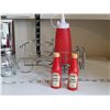 Image 2 : Home & restaurant old time condiment holders, with vintage Heinz salt & pepper shakers.