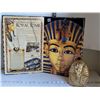 Image 1 : Puzzle book Tutankhamun & Brass King Tut figure.