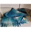 Image 1 : Vintage Hudson's Bay Co. Mohair & wool throw. Made in Scotland. Measures 66” plus the fringe X 50”