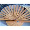 Image 2 : Vintage bamboo hand pained wall fan. 24”h X 39”W