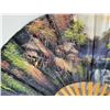 Image 3 : Vintage bamboo hand pained wall fan. 24”h X 39”W