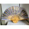 Image 5 : Vintage bamboo hand pained wall fan. 24”h X 39”W