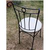 Image 4 : Vintage wrought iron chair with wood seat.