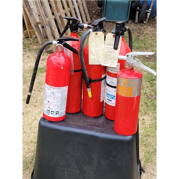 5 fire extinguishers.