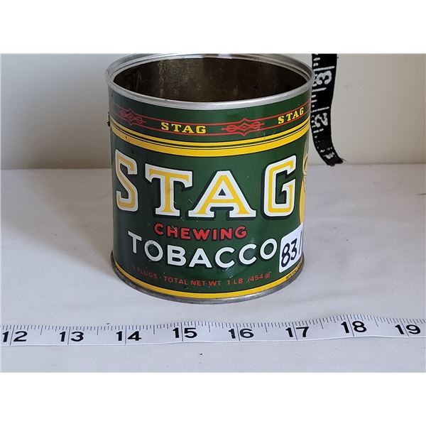 Vintage Stag chewing tobacco can.