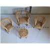 Image 2 : Wicker set of 4, Barbie doll Patio furniture.