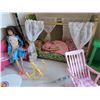 Image 2 : Barbie Dolls & Furniture. Most are wood, a few are plastic.