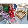 Image 3 : Barbie Dolls & Furniture. Most are wood, a few are plastic.