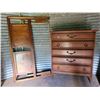 Image 1 : Canadian Wood 5 drawer dresser & matching double bed head board & frame. Dovetail joints, Excellent 