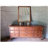 Image 1 : Matching #848. Canadian made 6 drawer vanity & mirror, excellent condition.