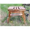 Image 2 : Old wood folding chair (rough) Primitive work table, & Black & Decker workmate.